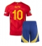 Spanien Dani Olmo #10 Heimtrikot Kinder EM 2024 Kurzarm (+ kurze hosen)