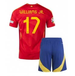 Spanien Nico Williams #17 Heimtrikot Kinder EM 2024 Kurzarm (+ kurze hosen)