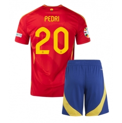 Spanien Pedri Gonzalez #20 Heimtrikot Kinder EM 2024 Kurzarm (+ kurze hosen)