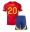 Spanien Pedri Gonzalez #20 Heimtrikot Kinder EM 2024 Kurzarm (+ kurze hosen)