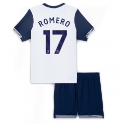 Tottenham Hotspur Cristian Romero #17 Heimtrikot Kinder 2024-25 Kurzarm (+ kurze hosen)