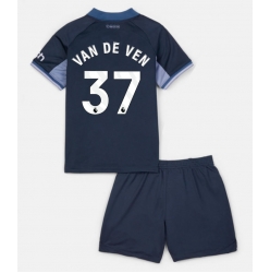 Tottenham Hotspur Micky van de Ven #37 Auswärtstrikot Kinder 2023-24 Kurzarm (+ kurze hosen)