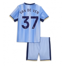 Tottenham Hotspur Micky van de Ven #37 Auswärtstrikot Kinder 2024-25 Kurzarm (+ kurze hosen)