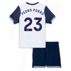 Tottenham Hotspur Pedro Porro #23 Heimtrikot Kinder 2024-25 Kurzarm (+ kurze hosen)