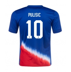 Vereinigte Staaten Christian Pulisic #10 Auswärtstrikot Copa America 2024 Kurzarm