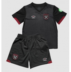 West Ham United Auswärtstrikot Kinder 2024-25 Kurzarm (+ kurze hosen)