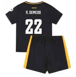 Wolves Nelson Semedo #22 Auswärtstrikot Kinder 2024-25 Kurzarm (+ kurze hosen)