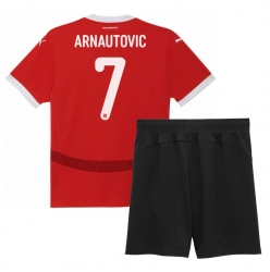 Österreich Marko Arnautovic #7 Heimtrikot Kinder EM 2024 Kurzarm (+ kurze hosen)